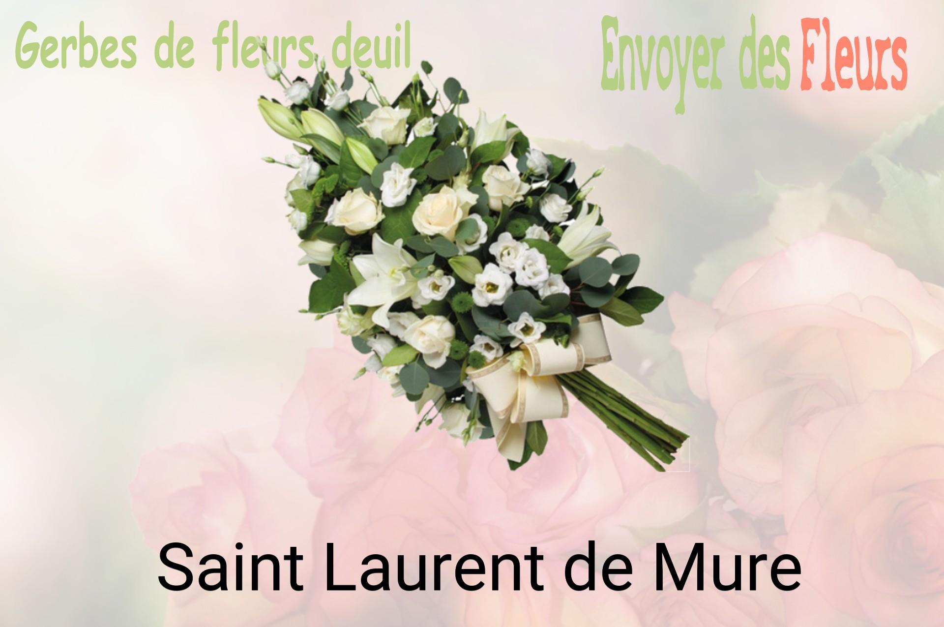 Gerbe de fleurs de deuil livrée à Saint-Laurent-de-Mure